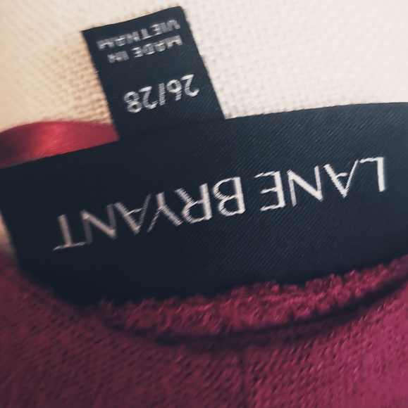 Lane Bryant Sweater OverPiece Lightweight Plus 26/28 Wine - Picture 4 of 5